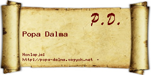 Popa Dalma névjegykártya